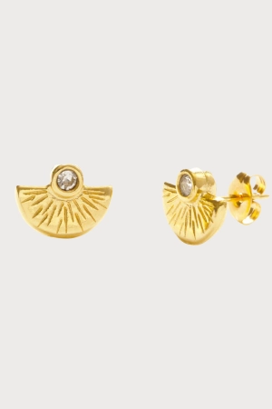 Sunset Stud Earrings-Crystal