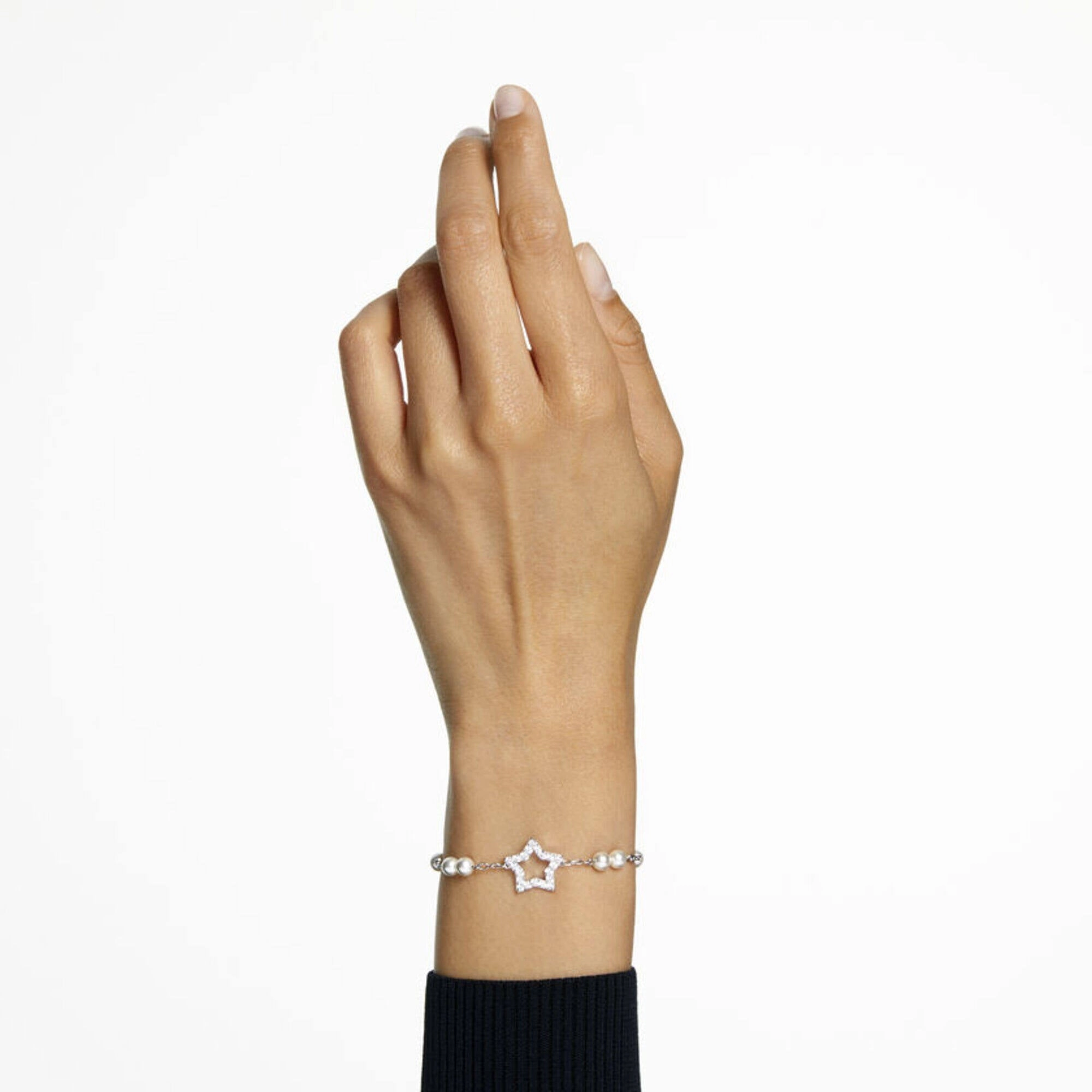 Swarovski Women's Bracelet - Stella Star White Rhodium Plated Spring Closure | 5645385