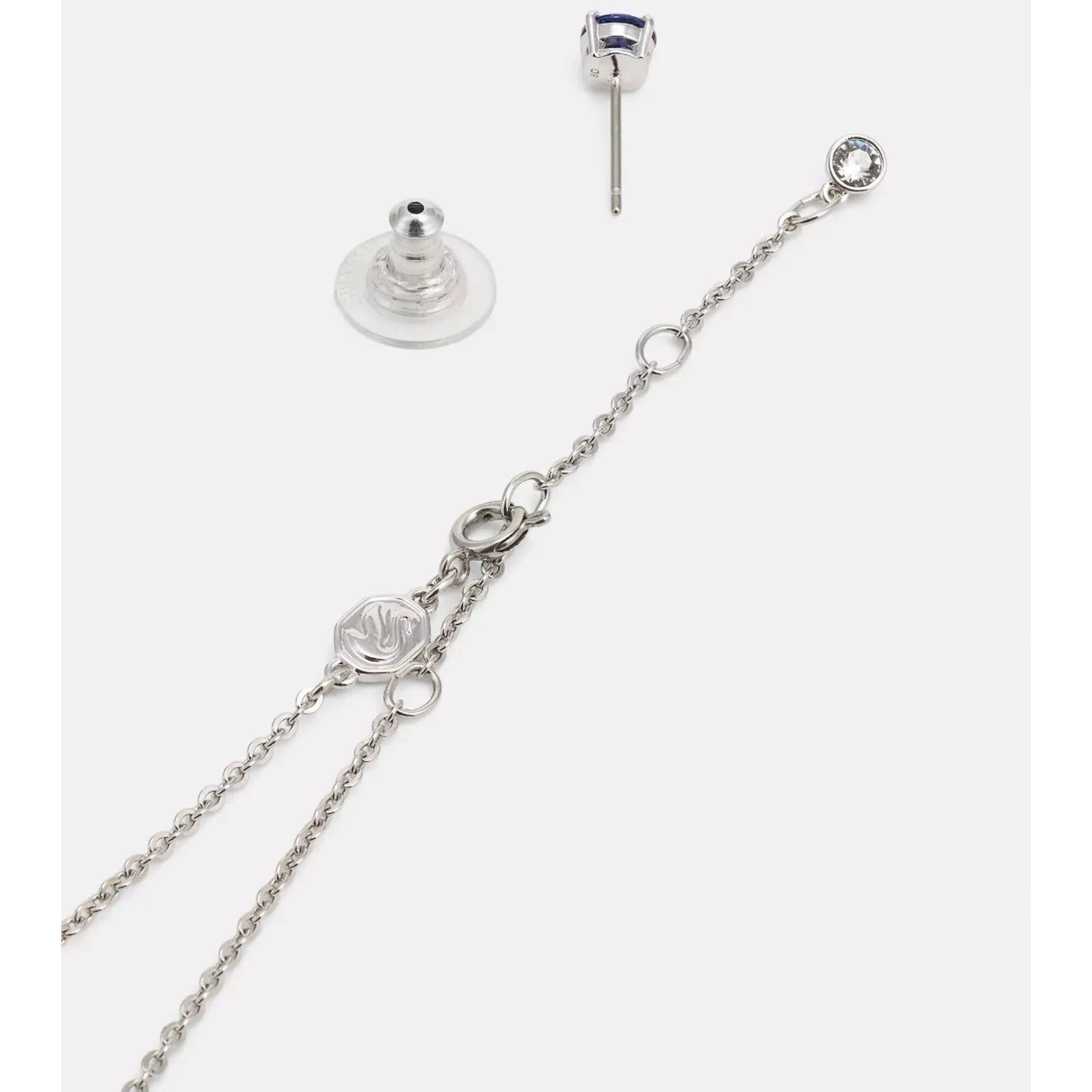 Swarovski Women's Jewelry Set - Stella Blue Star Crystal Rhodium Plated | 5646762