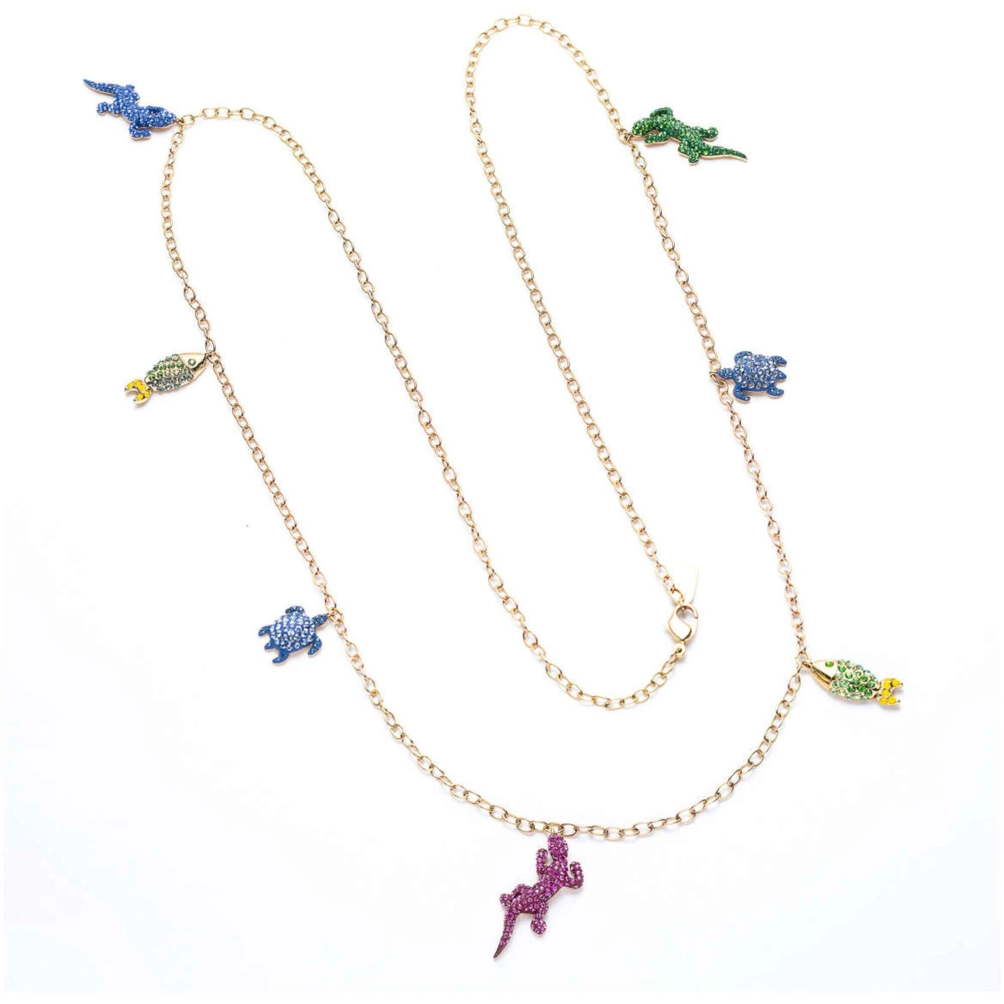 Swarovski Women's Necklace - Mustique Sea Life Gold Tone Plated and Crystal | 5546233