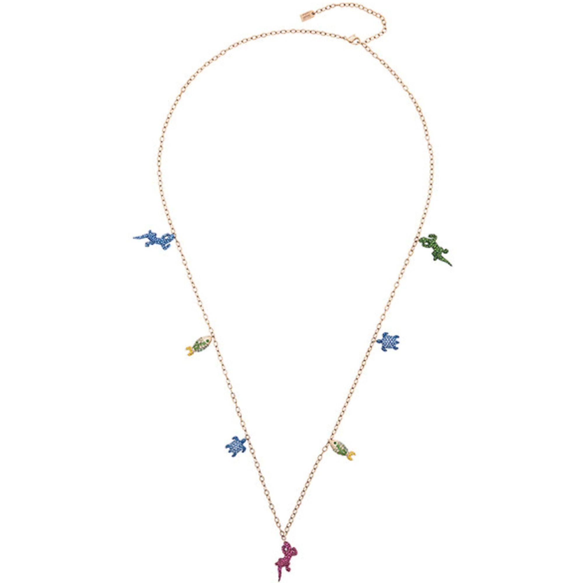 Swarovski Women's Necklace - Mustique Sea Life Gold Tone Plated and Crystal | 5546233