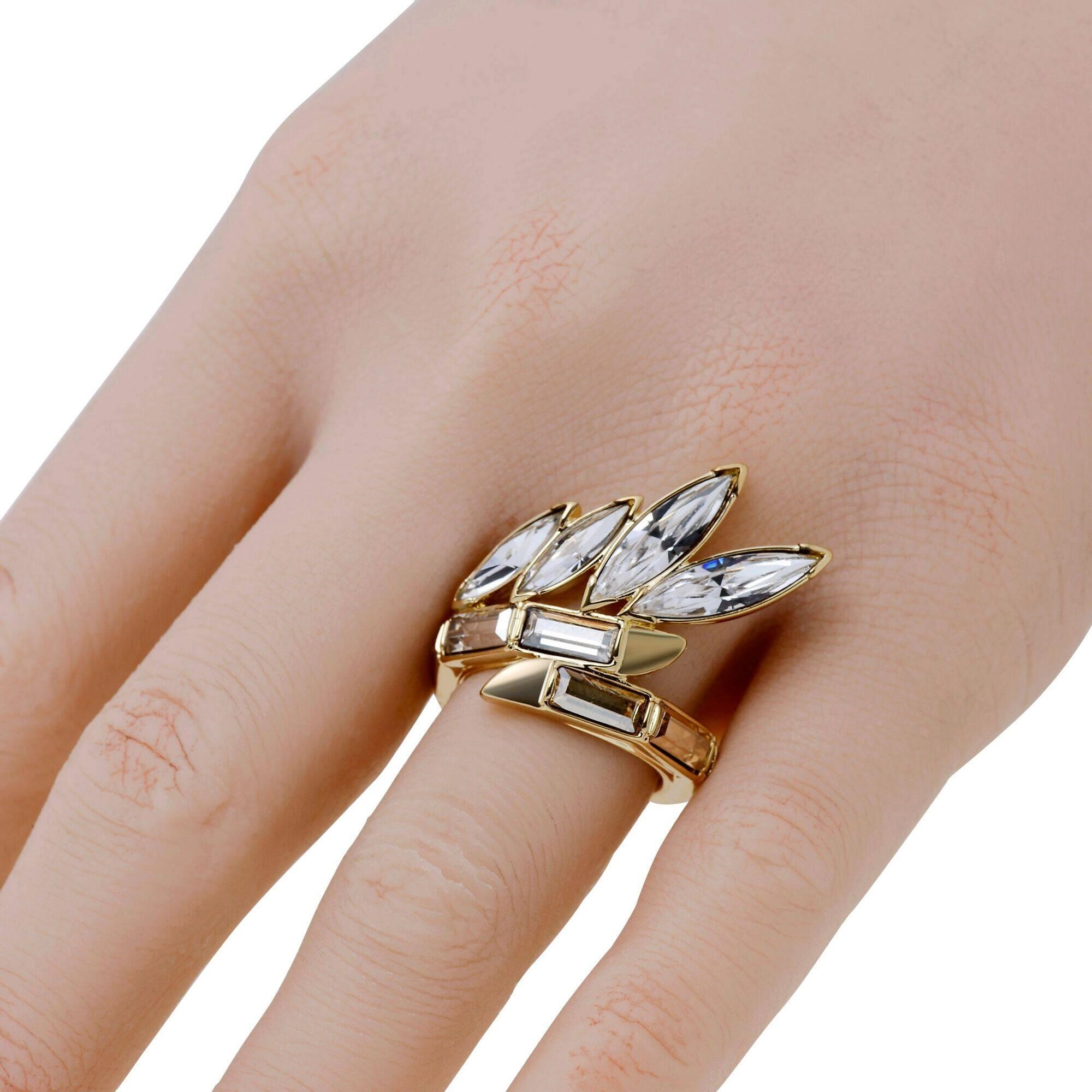 Swarovski Women's Ring - Wonder Woman Gold Tone Plated Crystal, Size 5.5 | 5546364