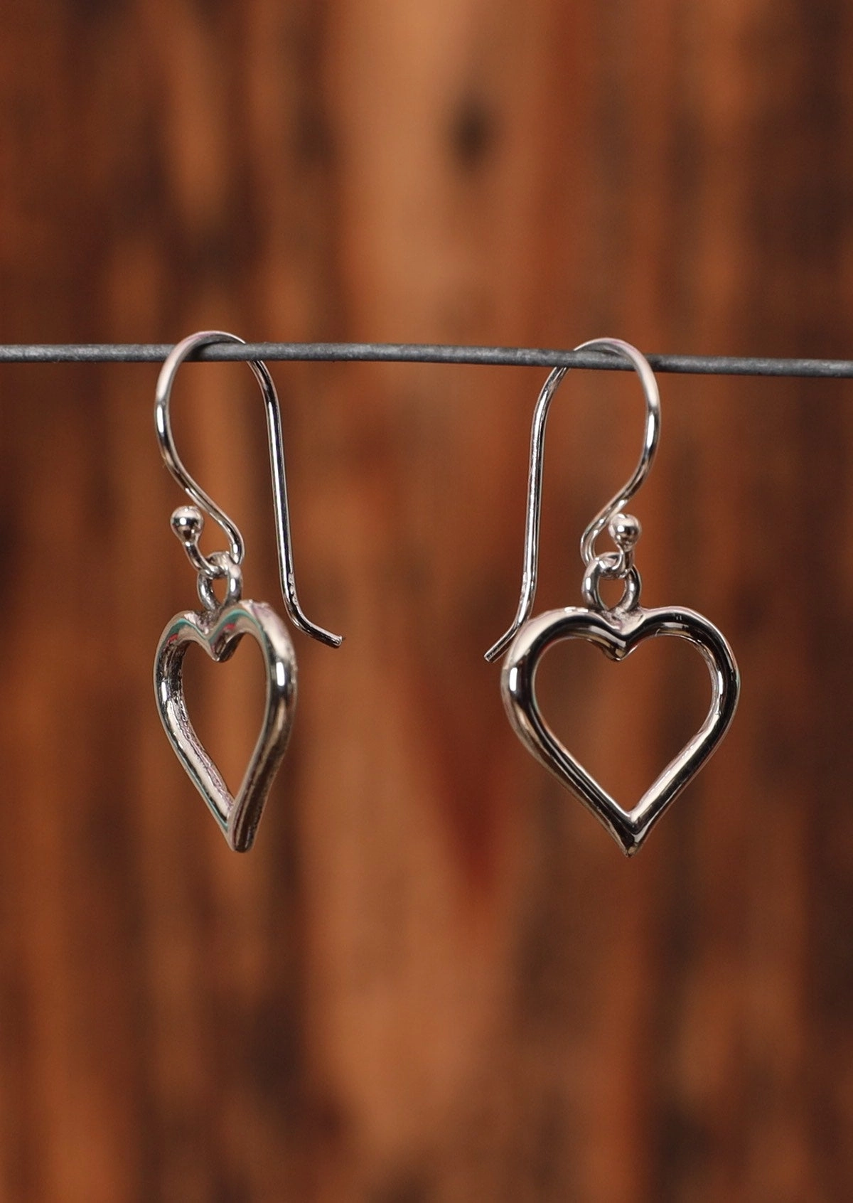 Sweetheart Dangle Silver Earrings