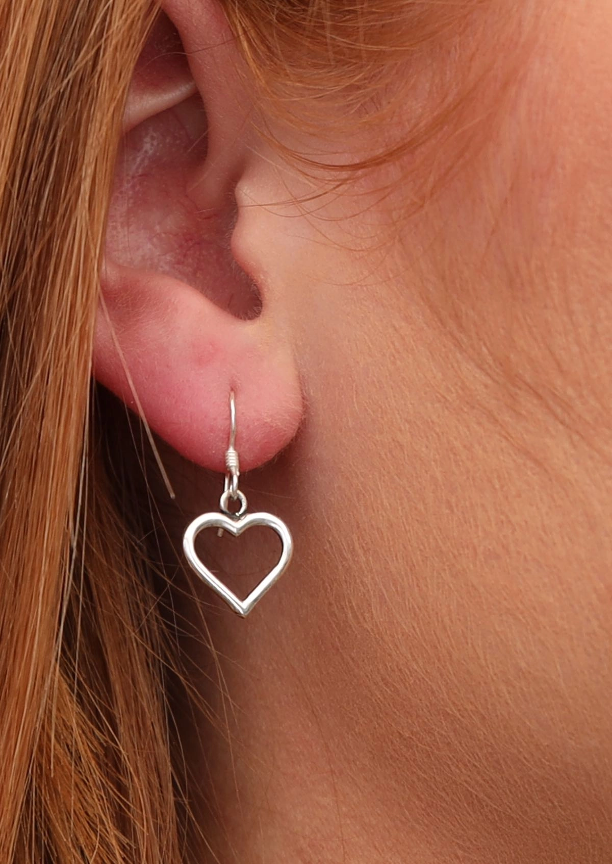 Sweetheart Dangle Silver Earrings