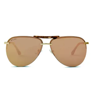 TAHOE - BRUSHED GOLD   BRONZE MIRROR SUNGLASSES