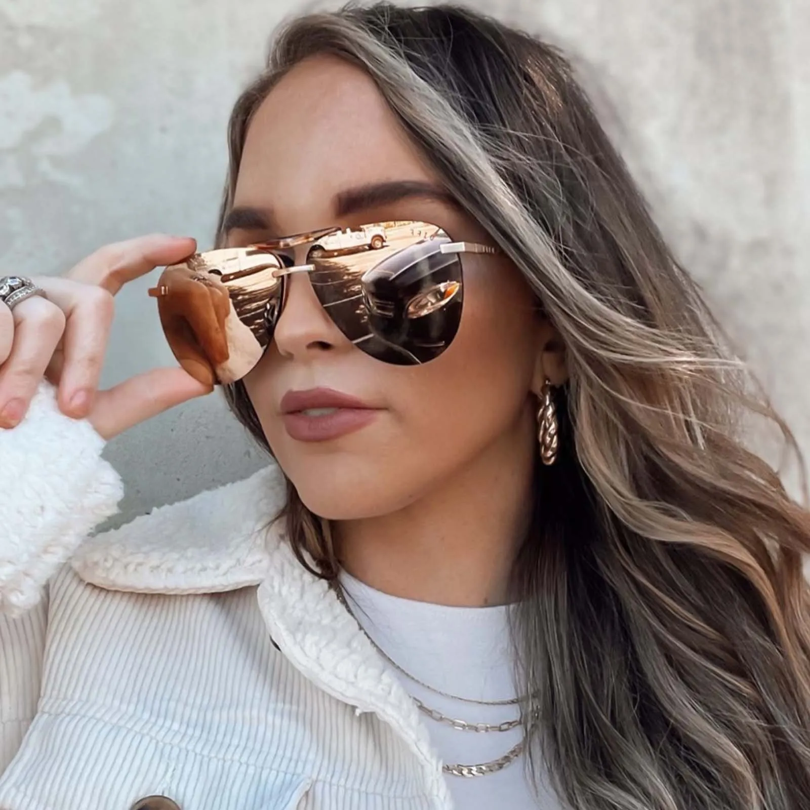 TAHOE - BRUSHED GOLD   BRONZE MIRROR SUNGLASSES