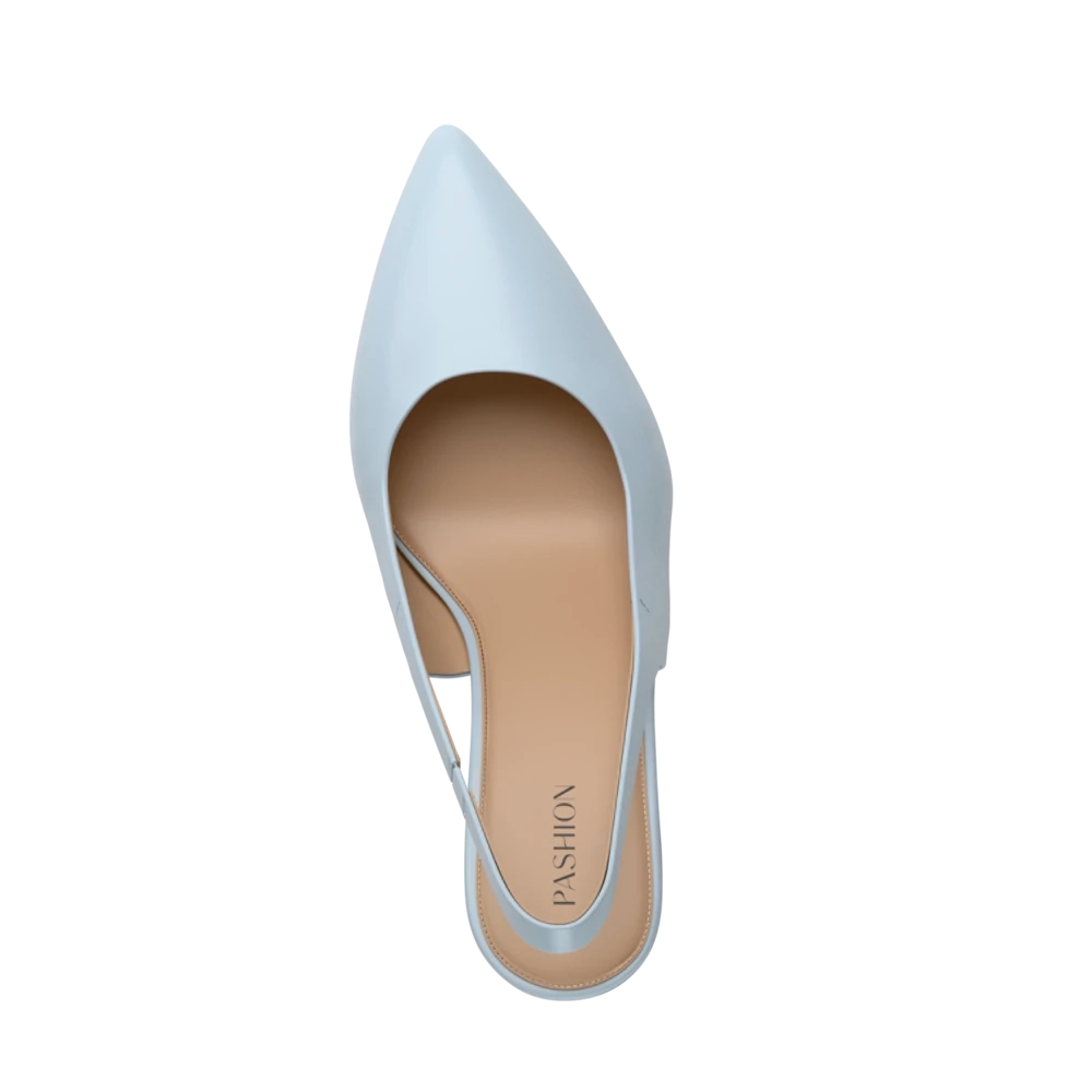 The Slingback - Baby Blue Leather