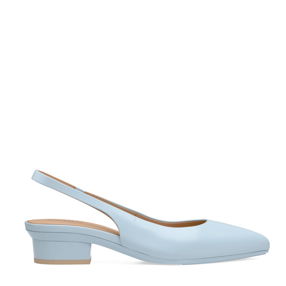 The Slingback - Baby Blue Leather