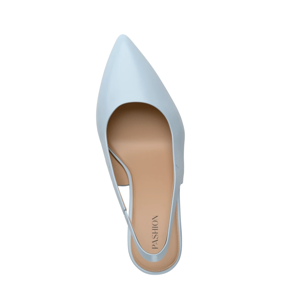 The Slingback - Baby Blue Leather
