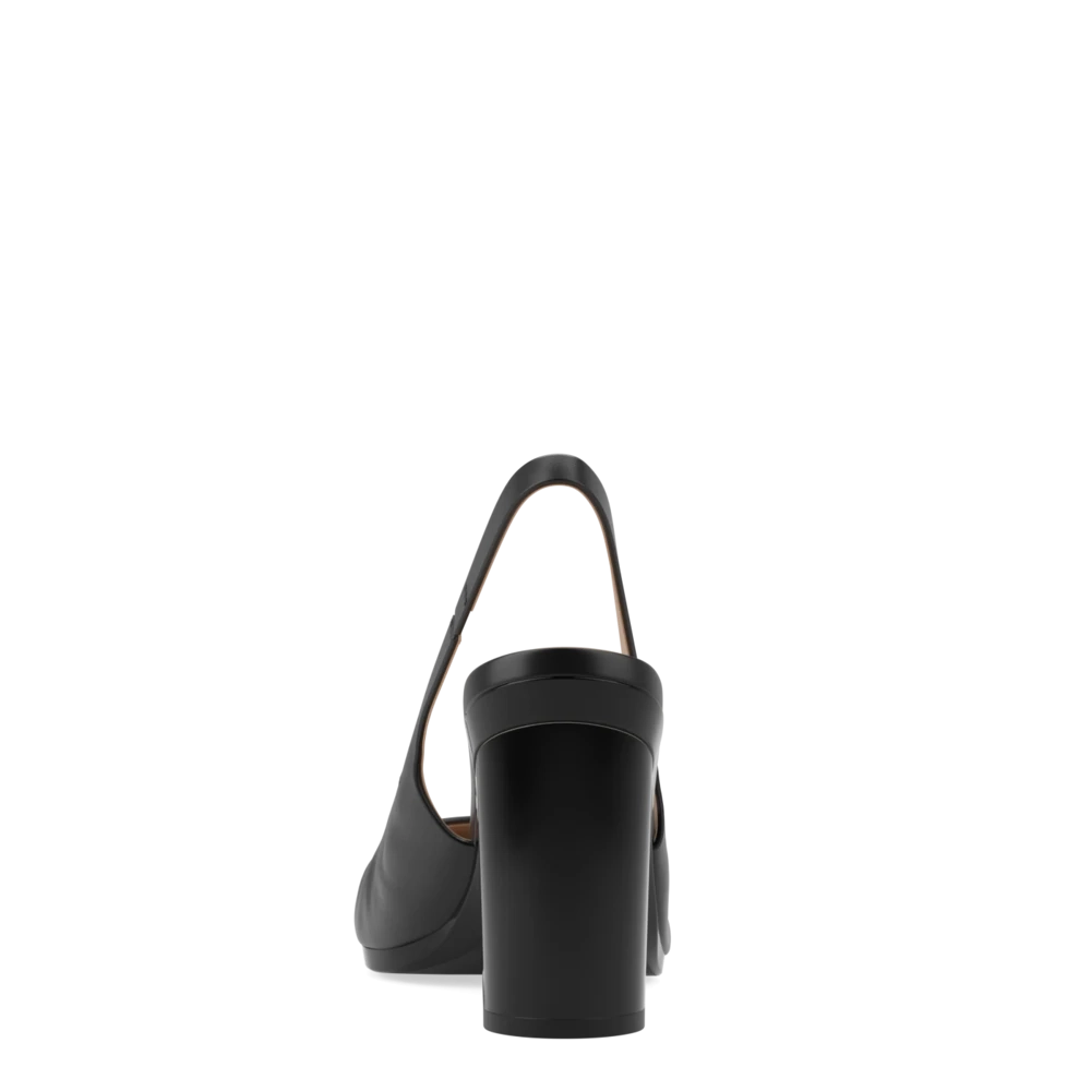 The Slingback - Coal Leather 4 Block