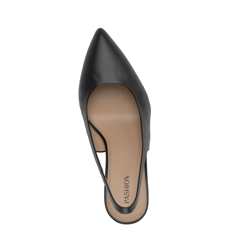 The Slingback - Coal Leather 4 Block