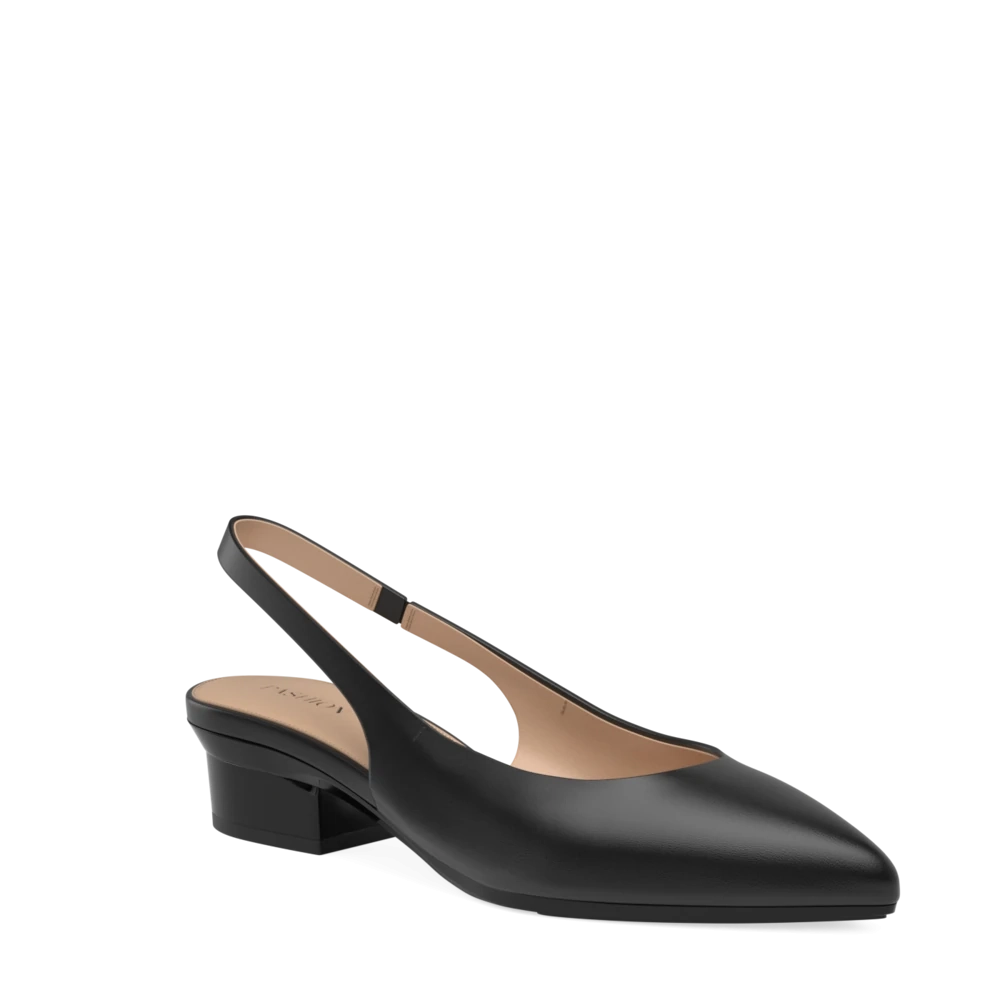 The Slingback - Coal Leather 4 Block