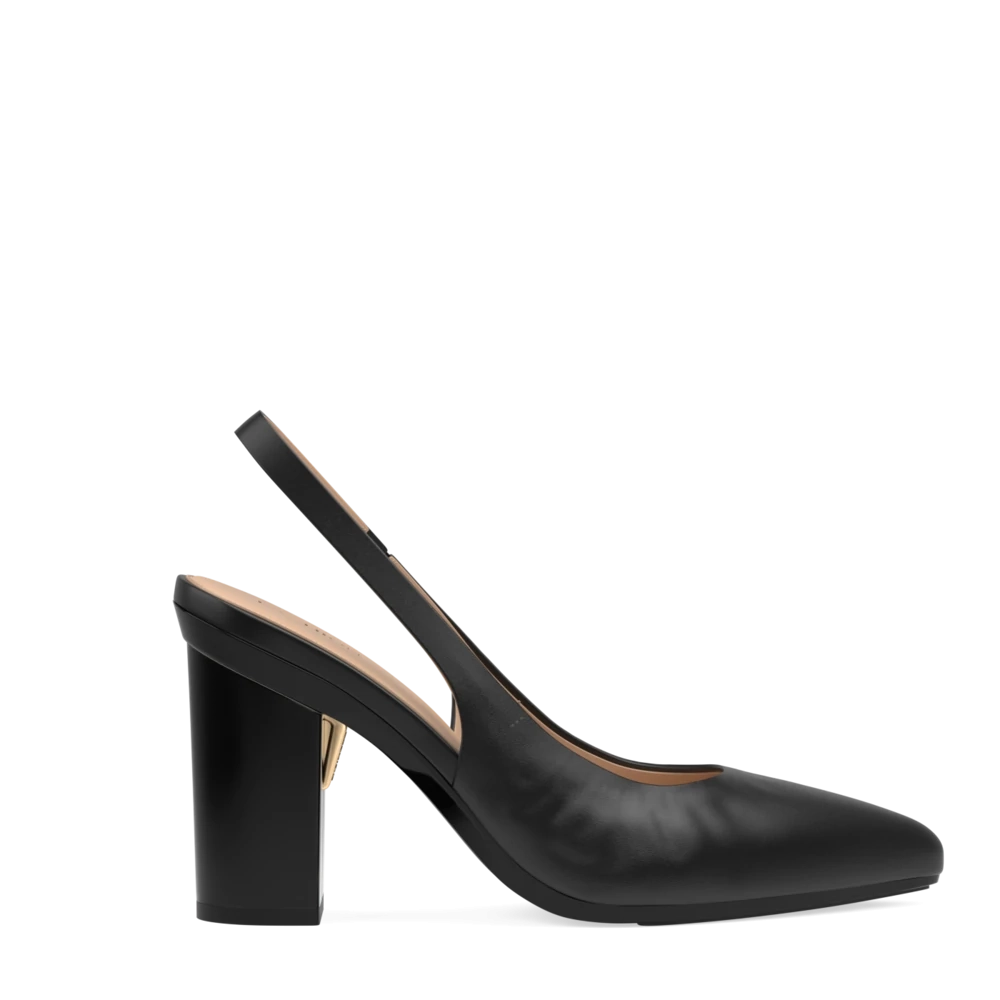 The Slingback - Coal Leather 4 Block