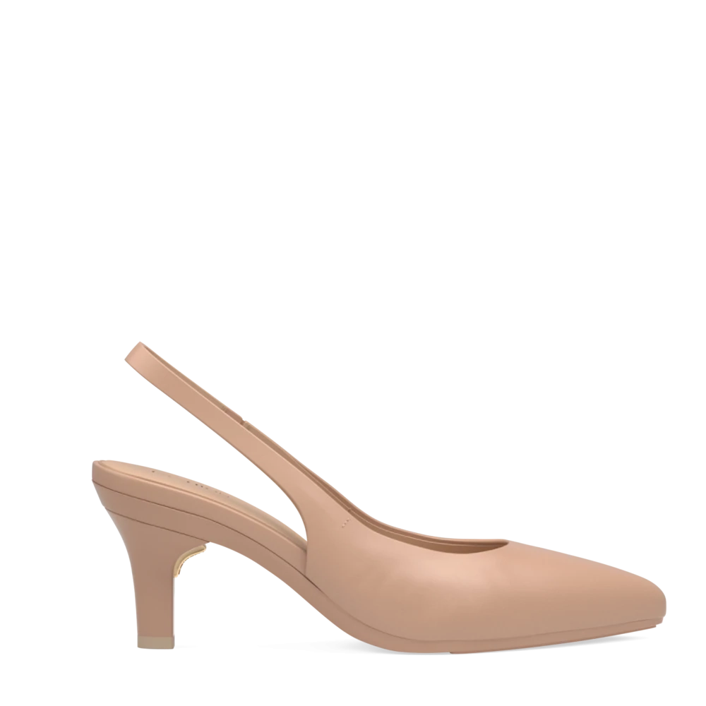 The Slingback - Latte Leather 3 Stiletto - FINAL SALE