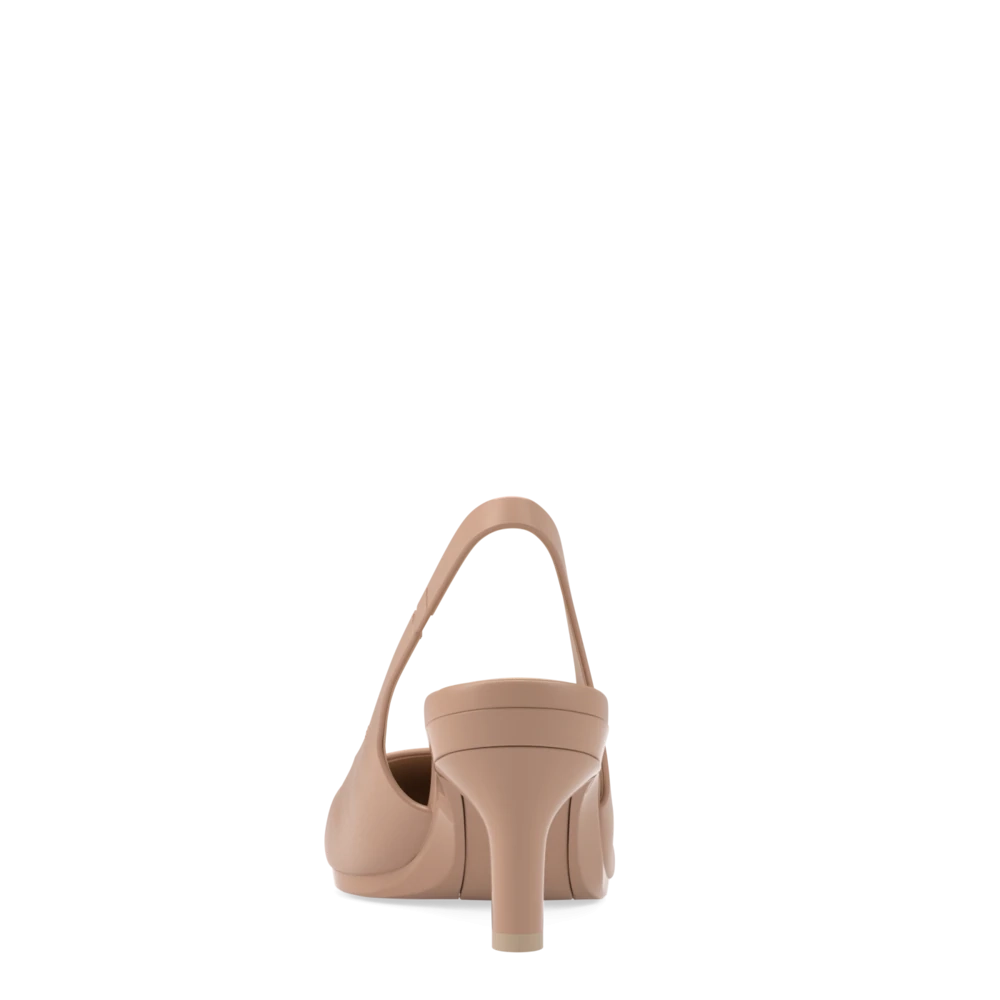 The Slingback - Latte Leather 3 Stiletto - FINAL SALE