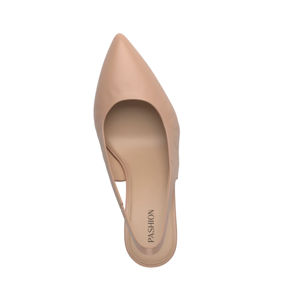 The Slingback - Latte Leather 3 Stiletto - FINAL SALE