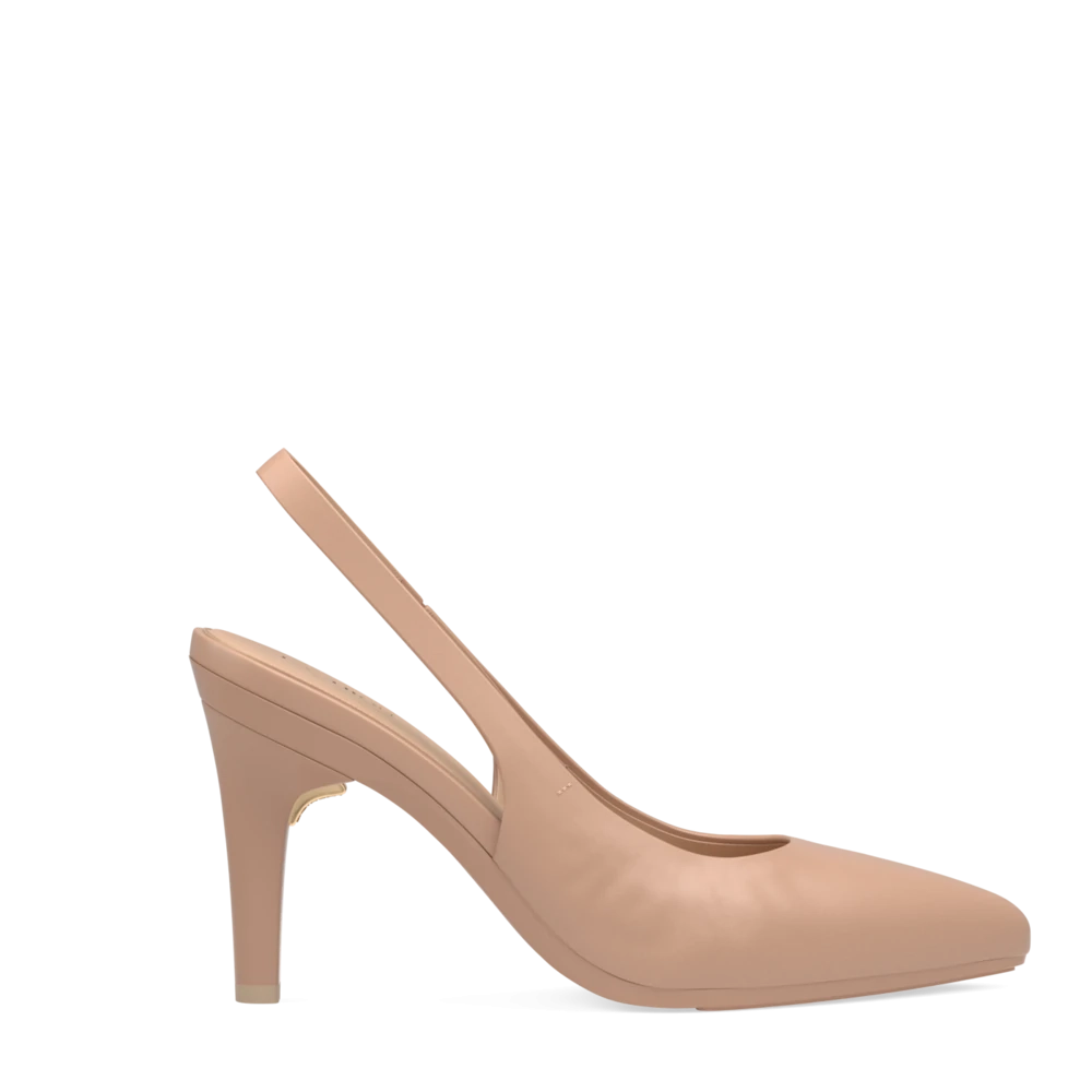 The Slingback - Latte Leather 4 Stiletto - FINAL SALE