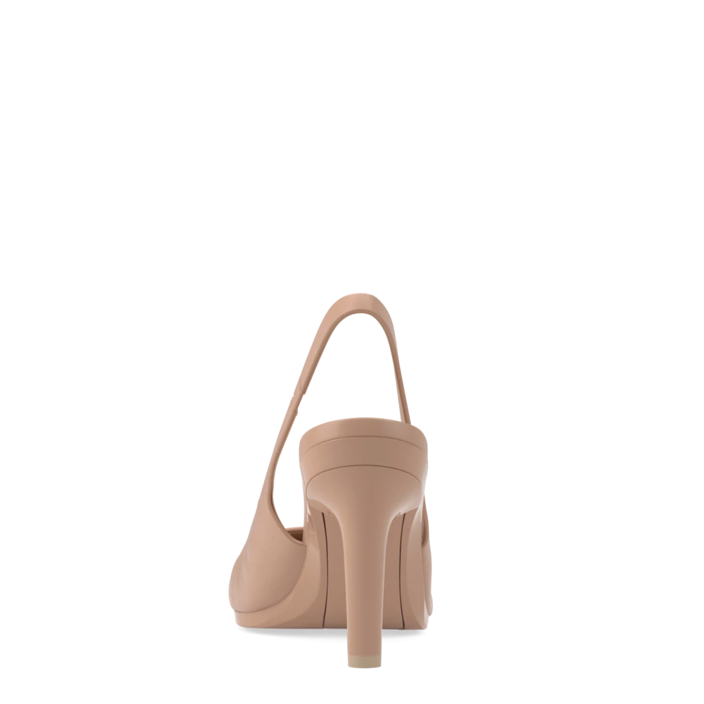 The Slingback - Latte Leather 4 Stiletto - FINAL SALE