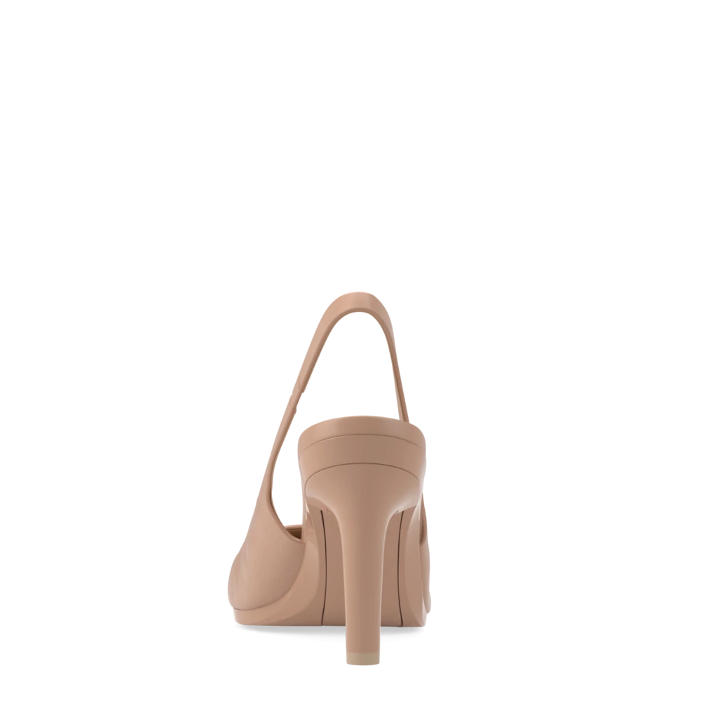 The Slingback - Latte Leather 4 Stiletto - FINAL SALE