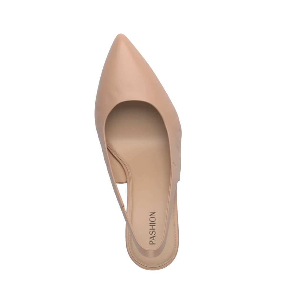 The Slingback - Latte Leather 4 Stiletto - FINAL SALE