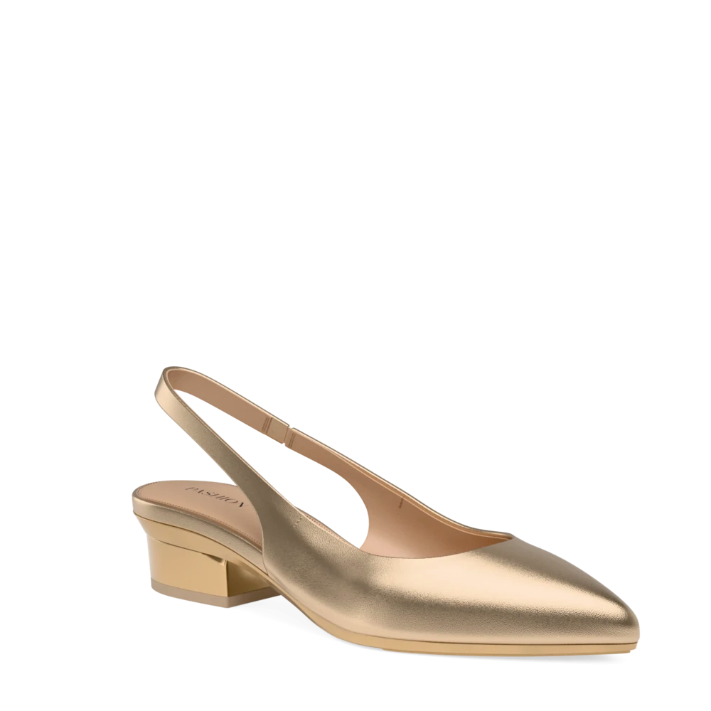 The Slingback - Matte Gold 4 Block
