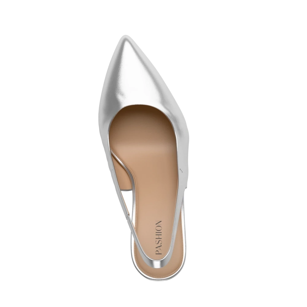 The Slingback - Matte Silver 3 Block