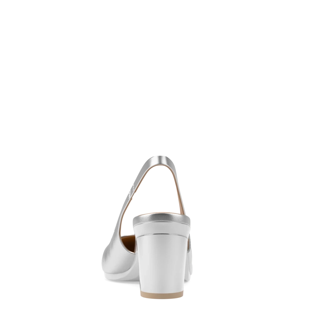 The Slingback - Matte Silver 3 Block