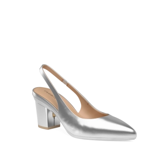 The Slingback - Matte Silver 3 Block