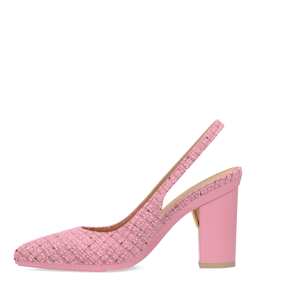 The Slingback - Pink Tweed 4 Block