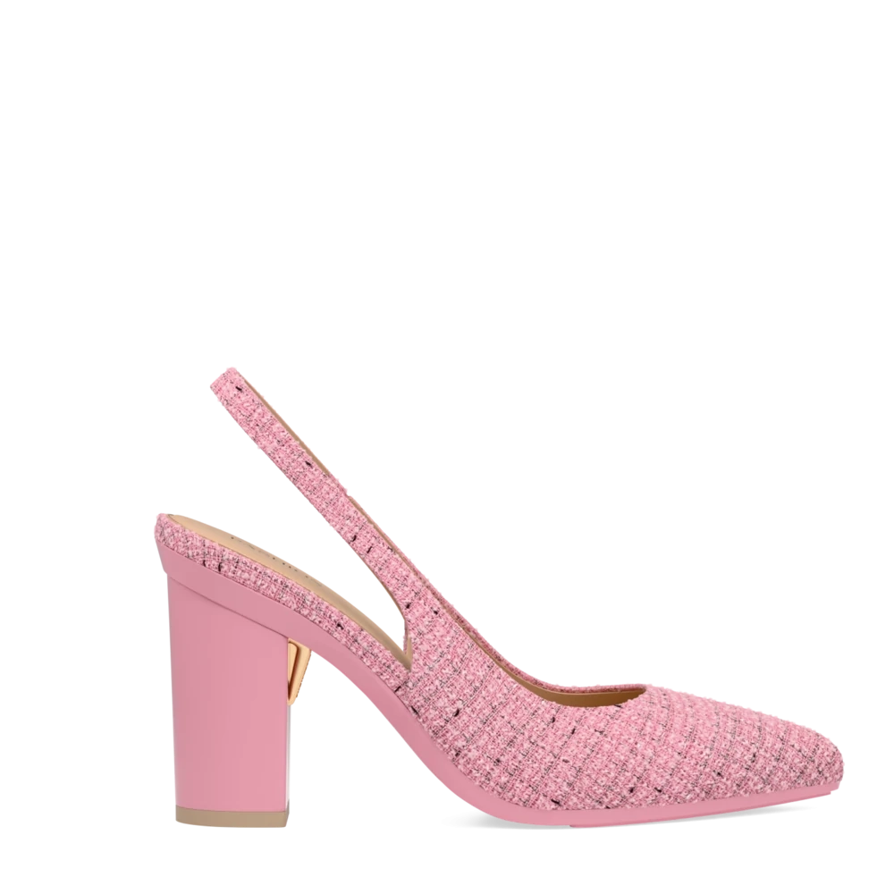 The Slingback - Pink Tweed 4 Block