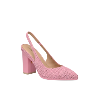 The Slingback - Pink Tweed 4 Block