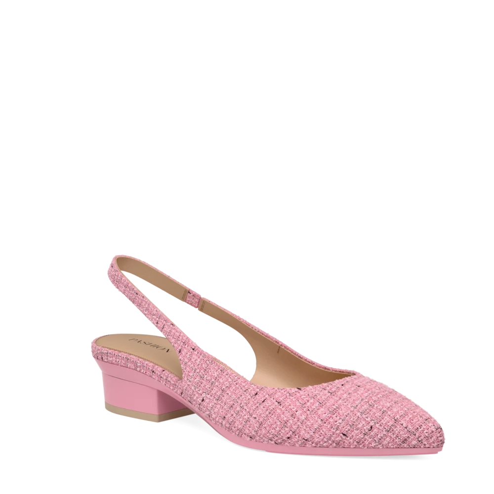 The Slingback - Pink Tweed 4 Block