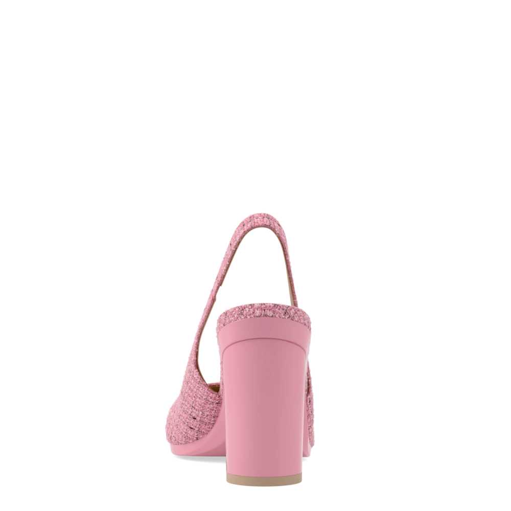 The Slingback - Pink Tweed 4 Block