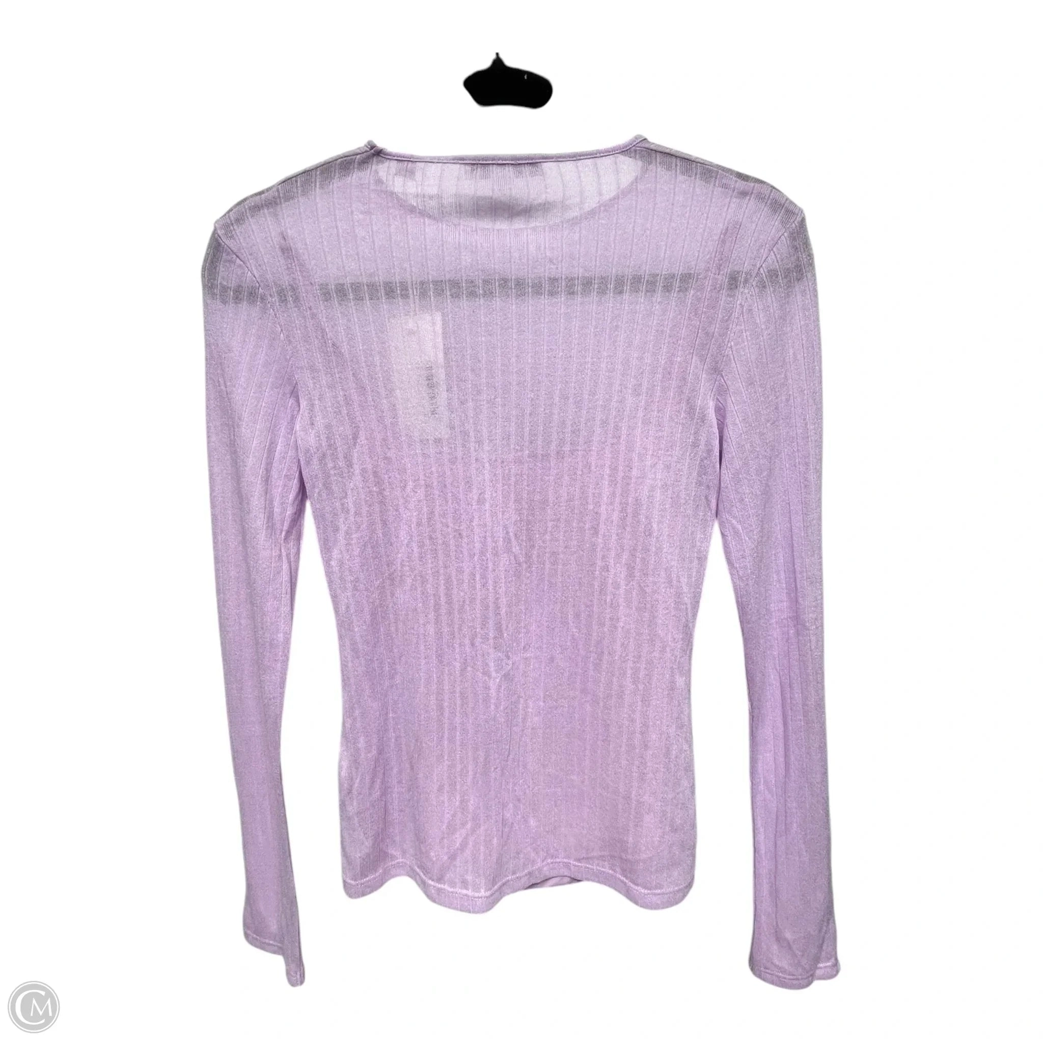 Top Long Sleeve By Vince In Purple, Size: Xs