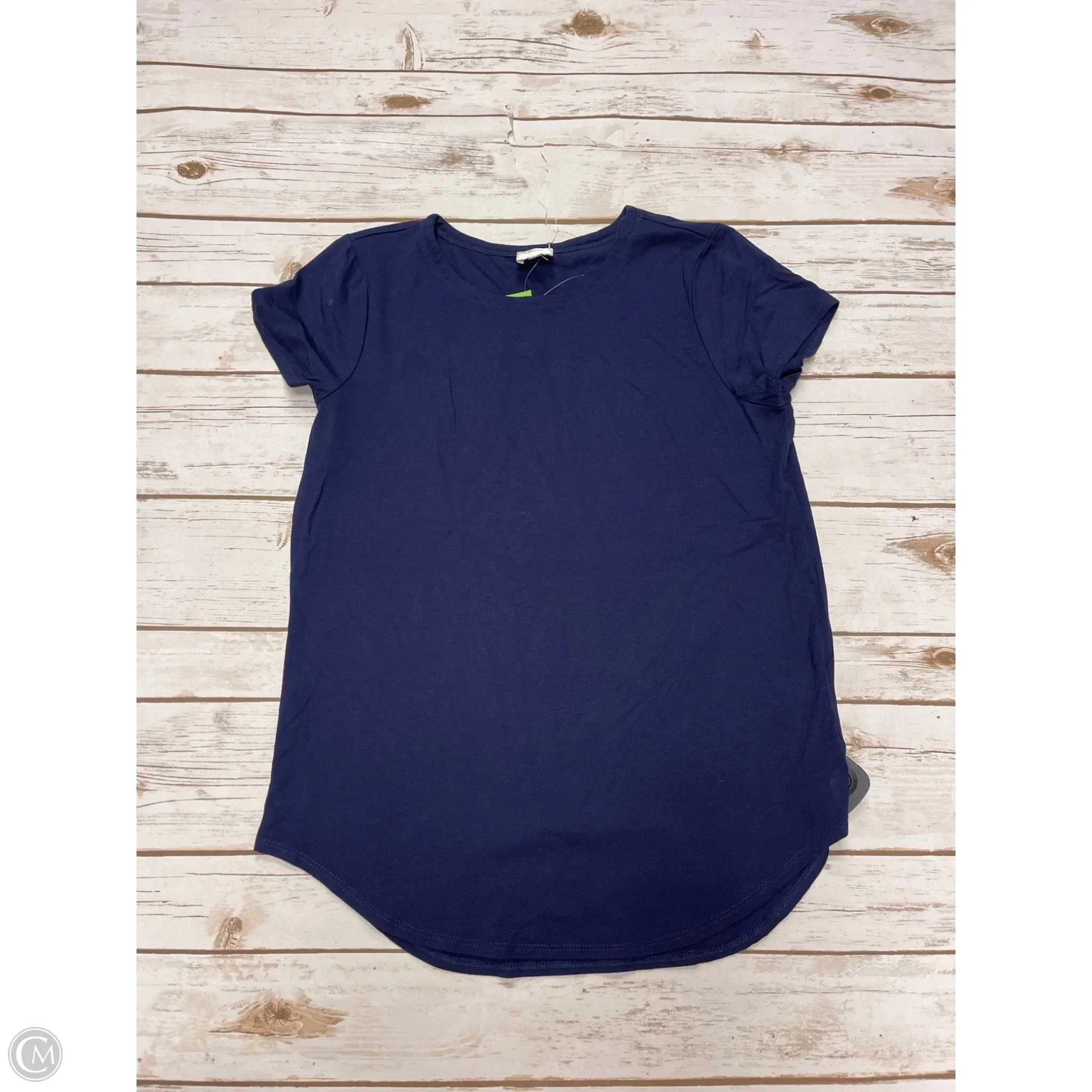 Top Short Sleeve Basic By Cupio In Navy, Size: S