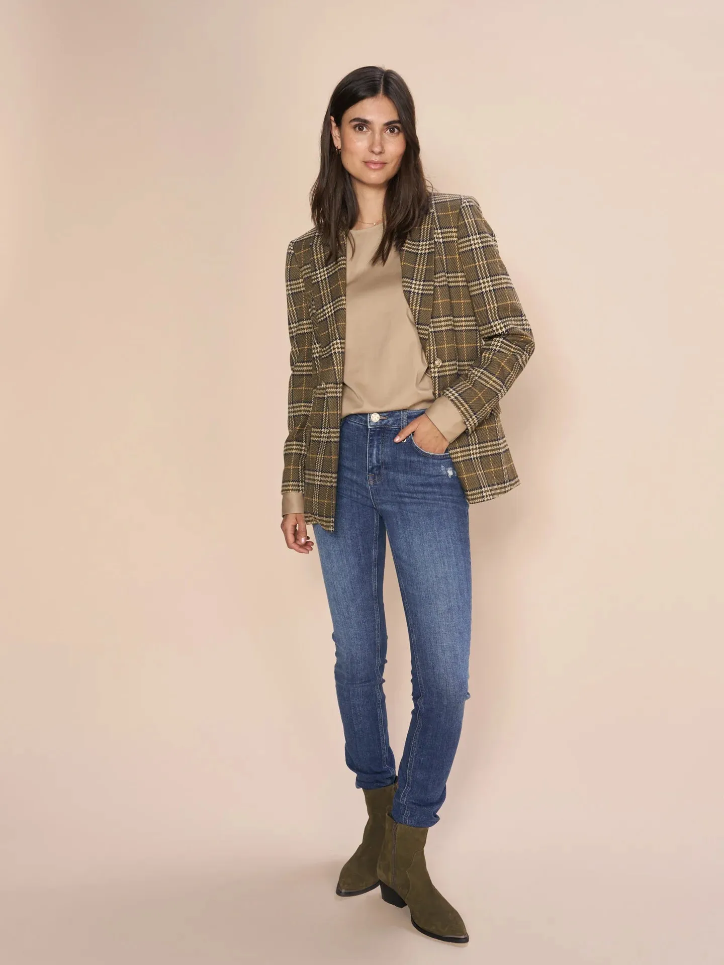 Wanda Soft Twill Blazer | Fir Green | Blazer fra Mos Mosh