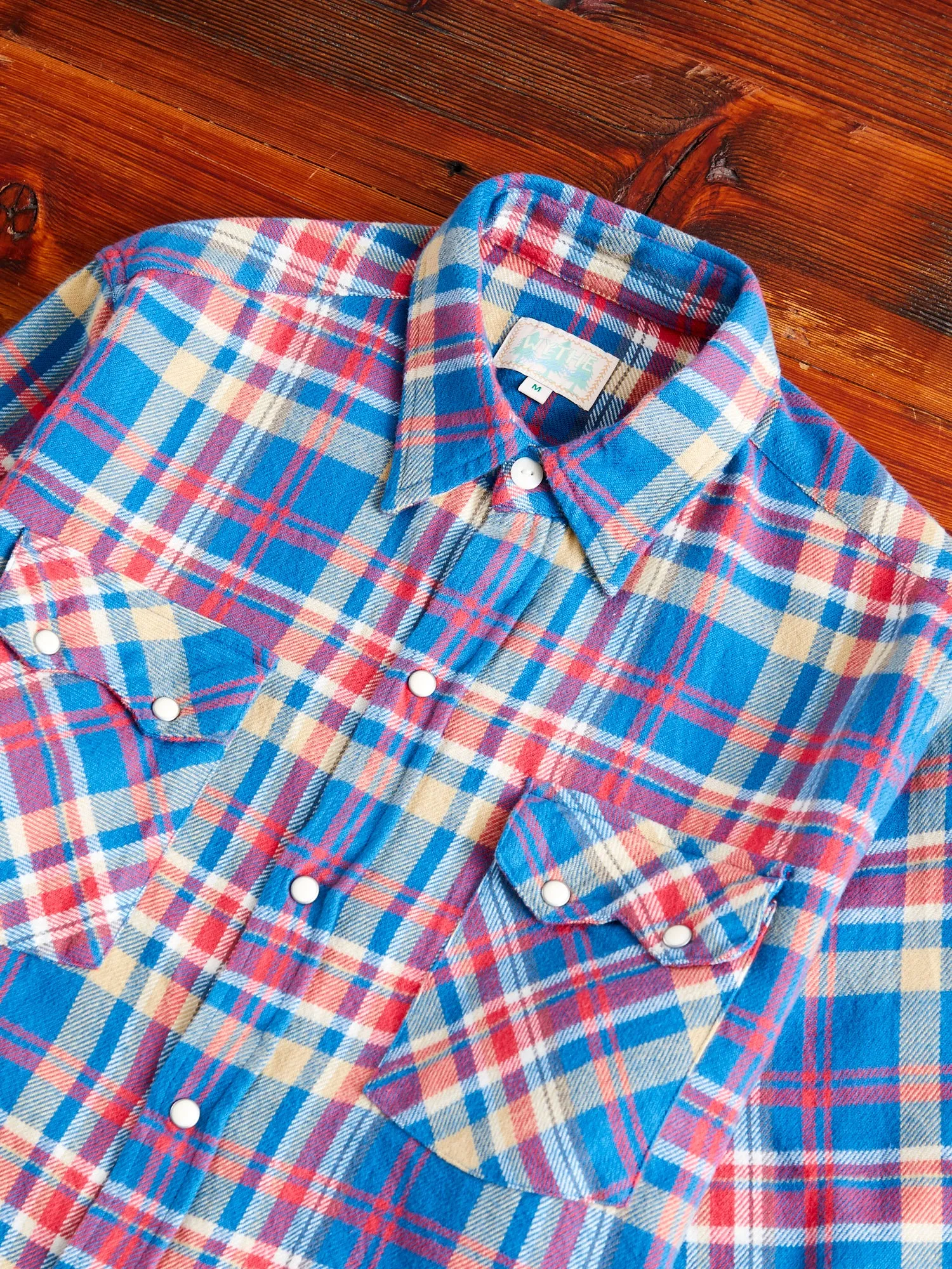 Washed Flannel Pearl Snap Shirt in Northwoods Plaids