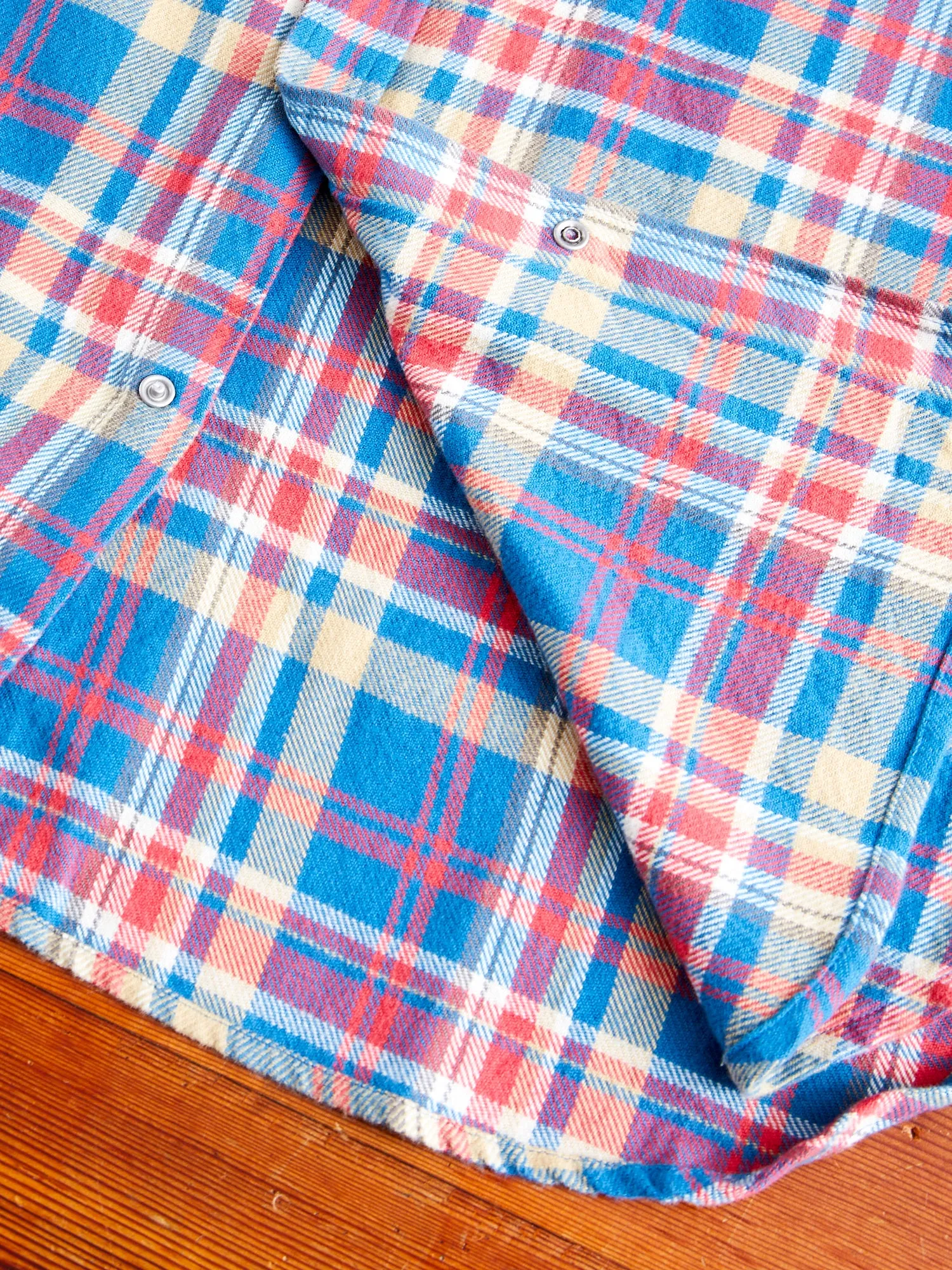 Washed Flannel Pearl Snap Shirt in Northwoods Plaids