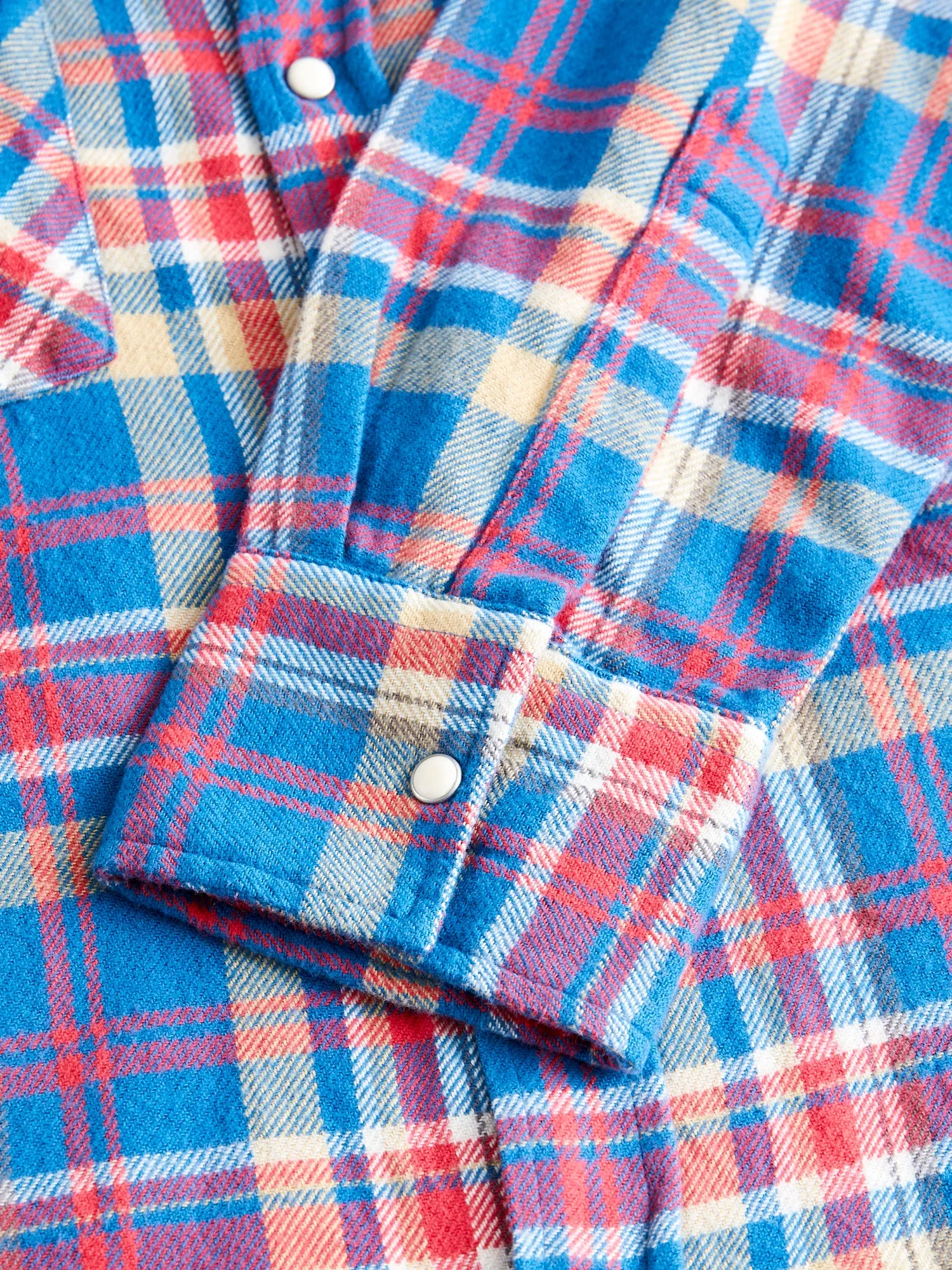 Washed Flannel Pearl Snap Shirt in Northwoods Plaids