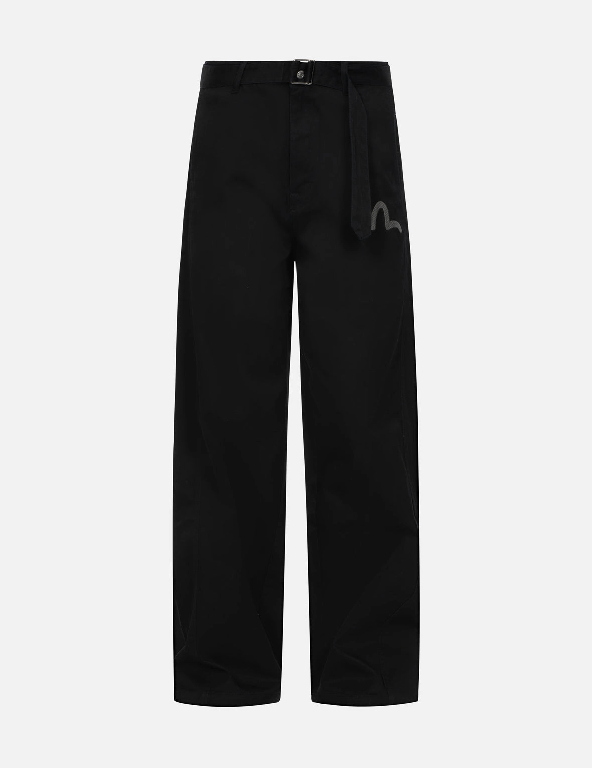 Wheel of Wisdom Embroidery Pocket Wide Leg Woven Pants