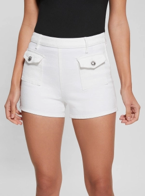 White Zelia Denim Short